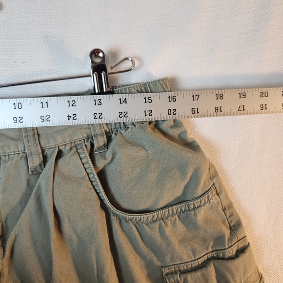 Columbia Mens Olive Green 100% Cotton Cargo Hiking Short Size 34 - Picture 6 of 11